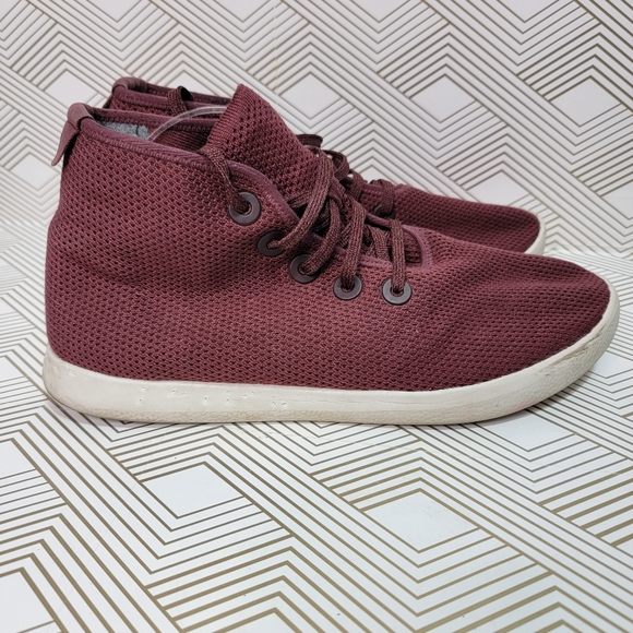 Allbirds - Hi Top Tree Toppers Burgundy Wool Shoes - Men's Size 13 Lace-up. - Picture 3 of 8